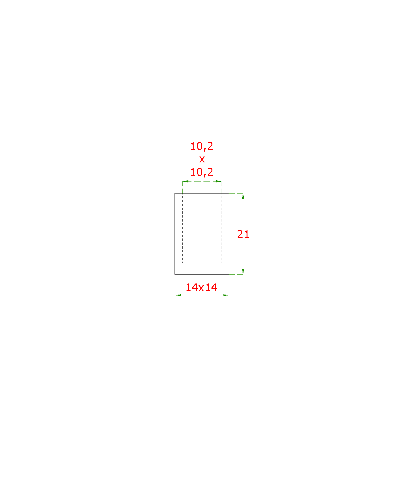 Ukončenie na jokel 10 x 10 mm, brúsená nerez AISI 304
