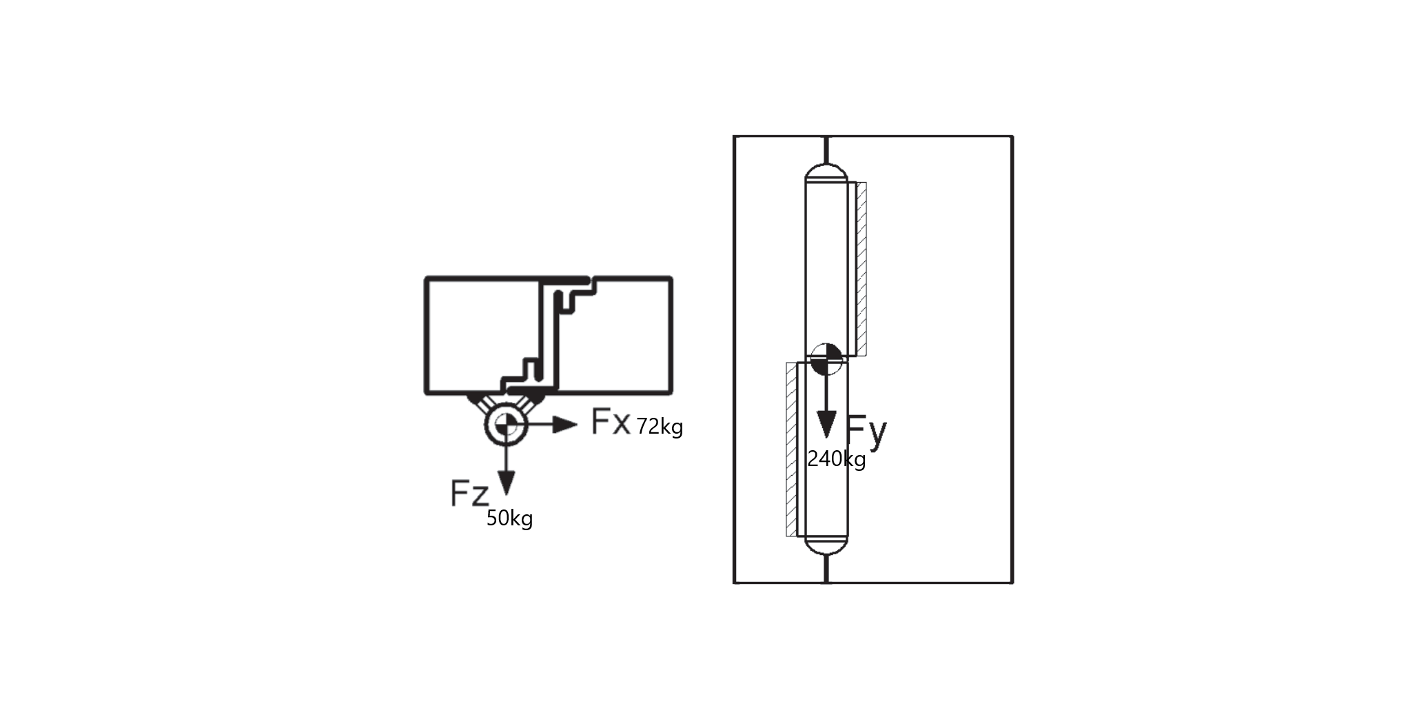Pánt dvojdielny 120 x 14 mm nerez AISI 304