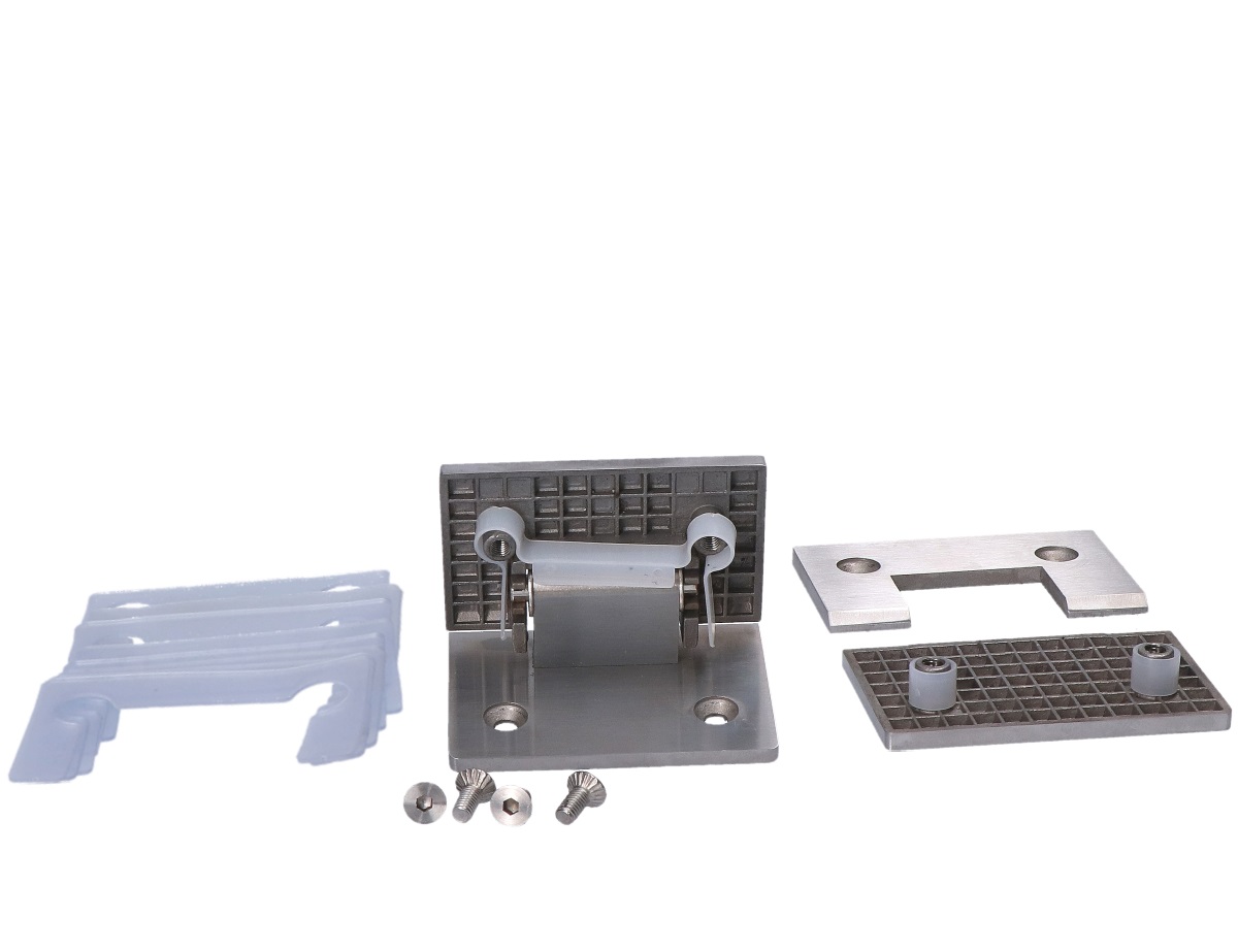 Záves medzi sklá 90°, sklo 8 - 10 mm, brúsená AISI 304