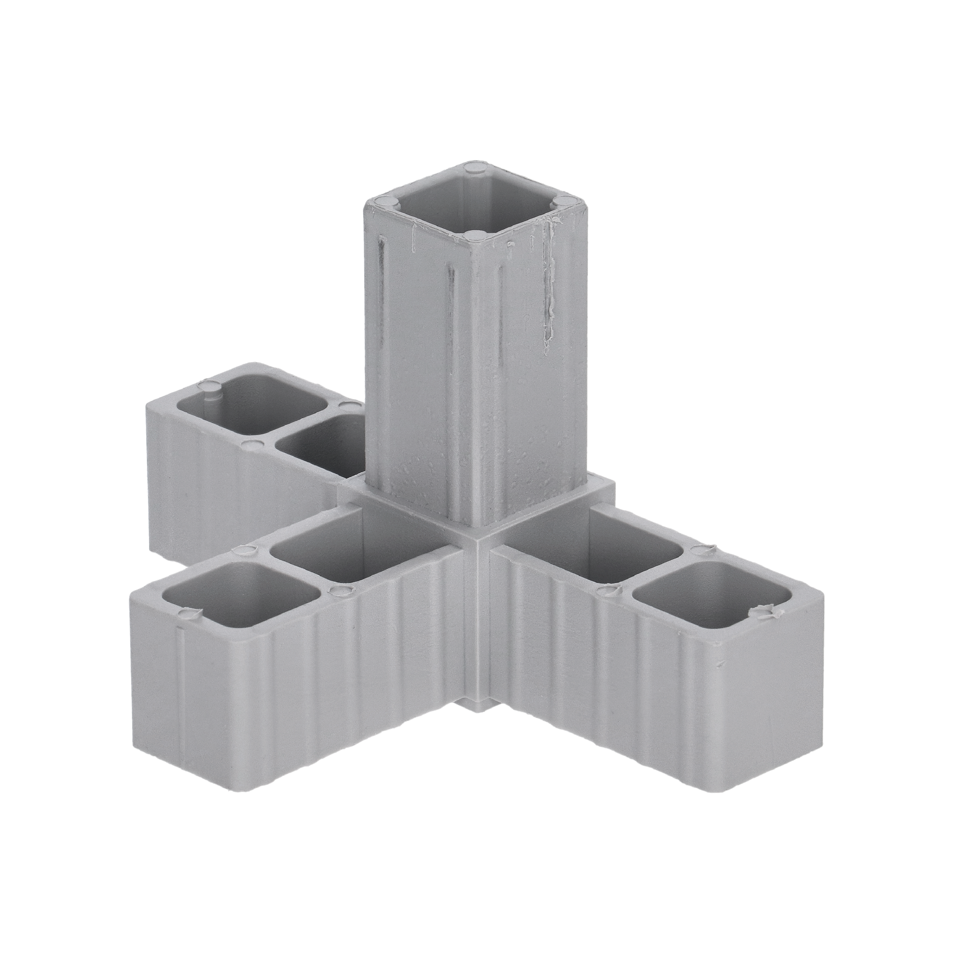Plastová spojka - 4-nohý kus do profilu 25 x 25 x 2 mm