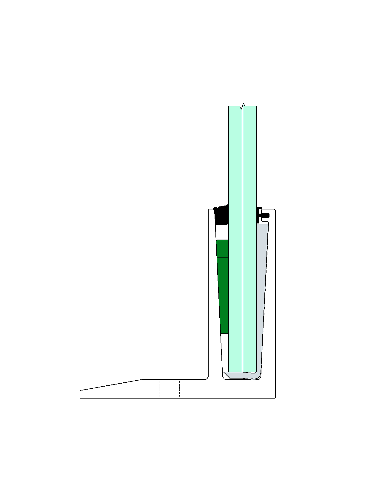 Kotviaci profil, sklo 12 - 22 mm, vrchné kotvenie, L = 2,5 m