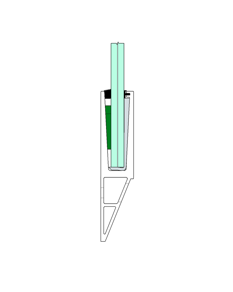 Kotviaci profil, sklo 12 - 22 mm, bočné kotvenie, L = 2,5 m