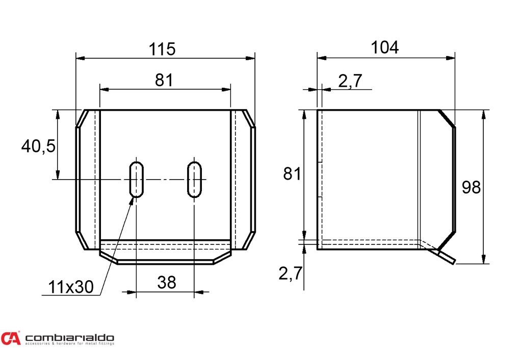PICCOLO samonos do 200 kg/4,5 m, profil 67 x 67 x 3 mm