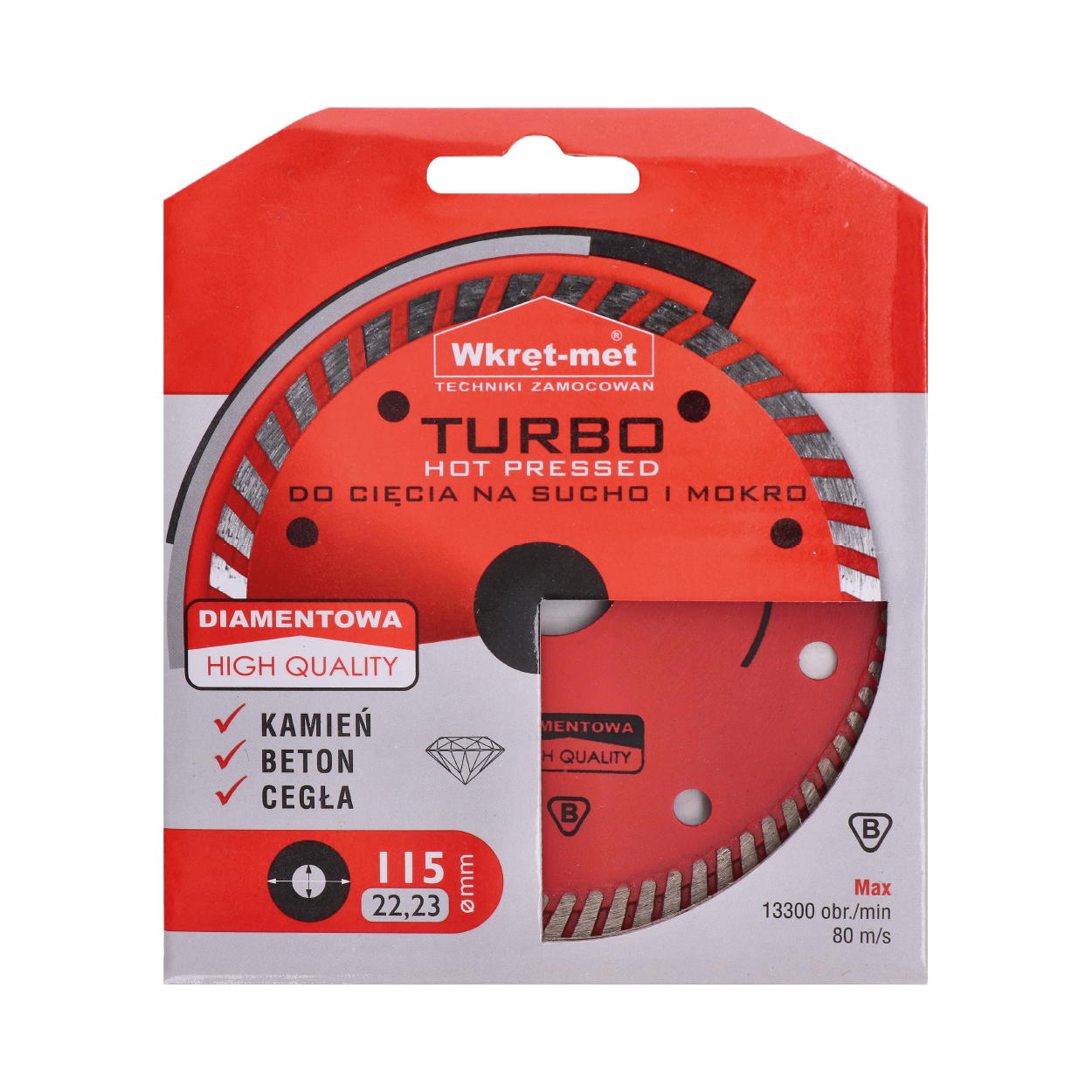 Turbo diamantový kotúč lisovaný za tepla 115 x 2,2 x 22 mm