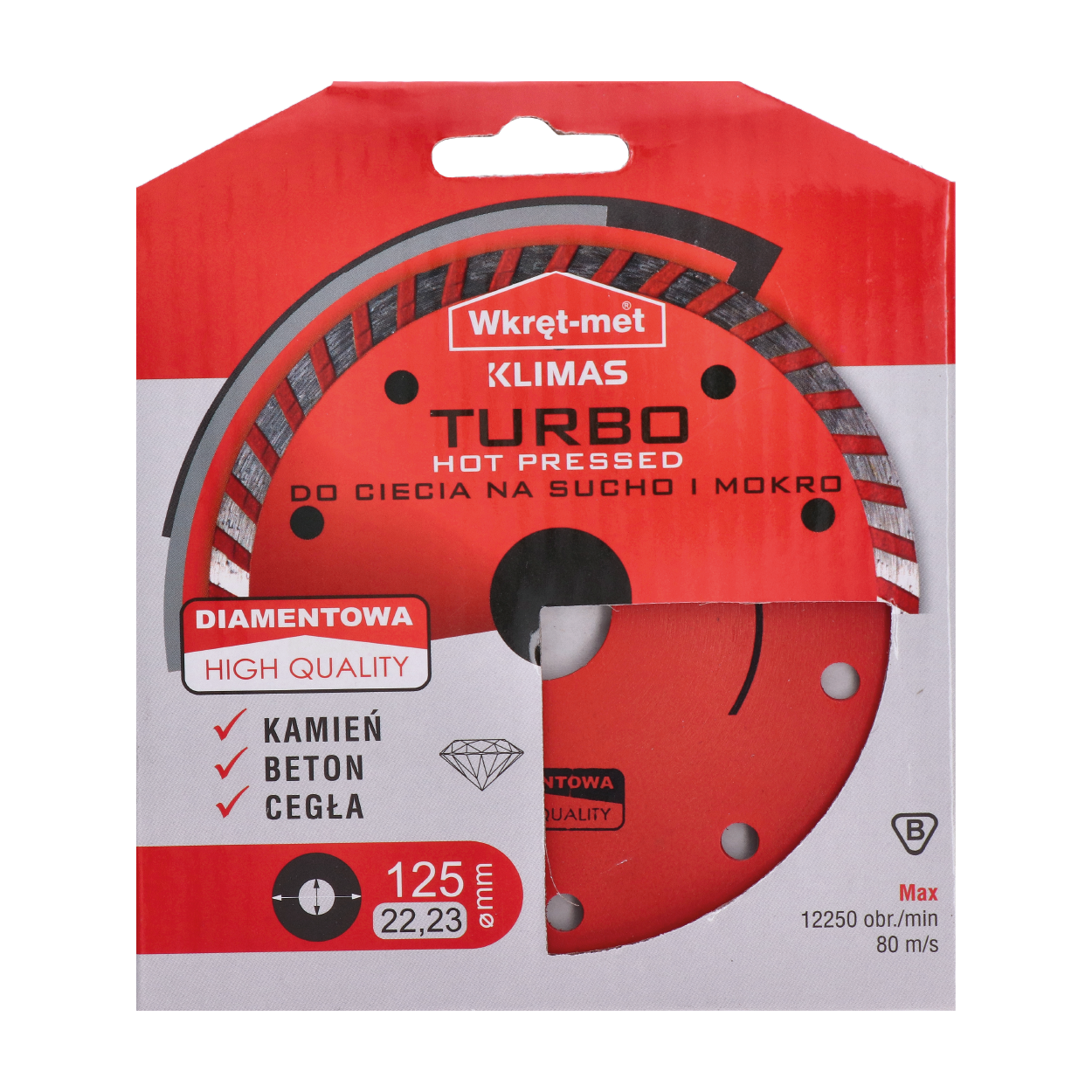 Turbo diamantový kotúč lisovaný za tepla 125 x 2,3 x 22 mm