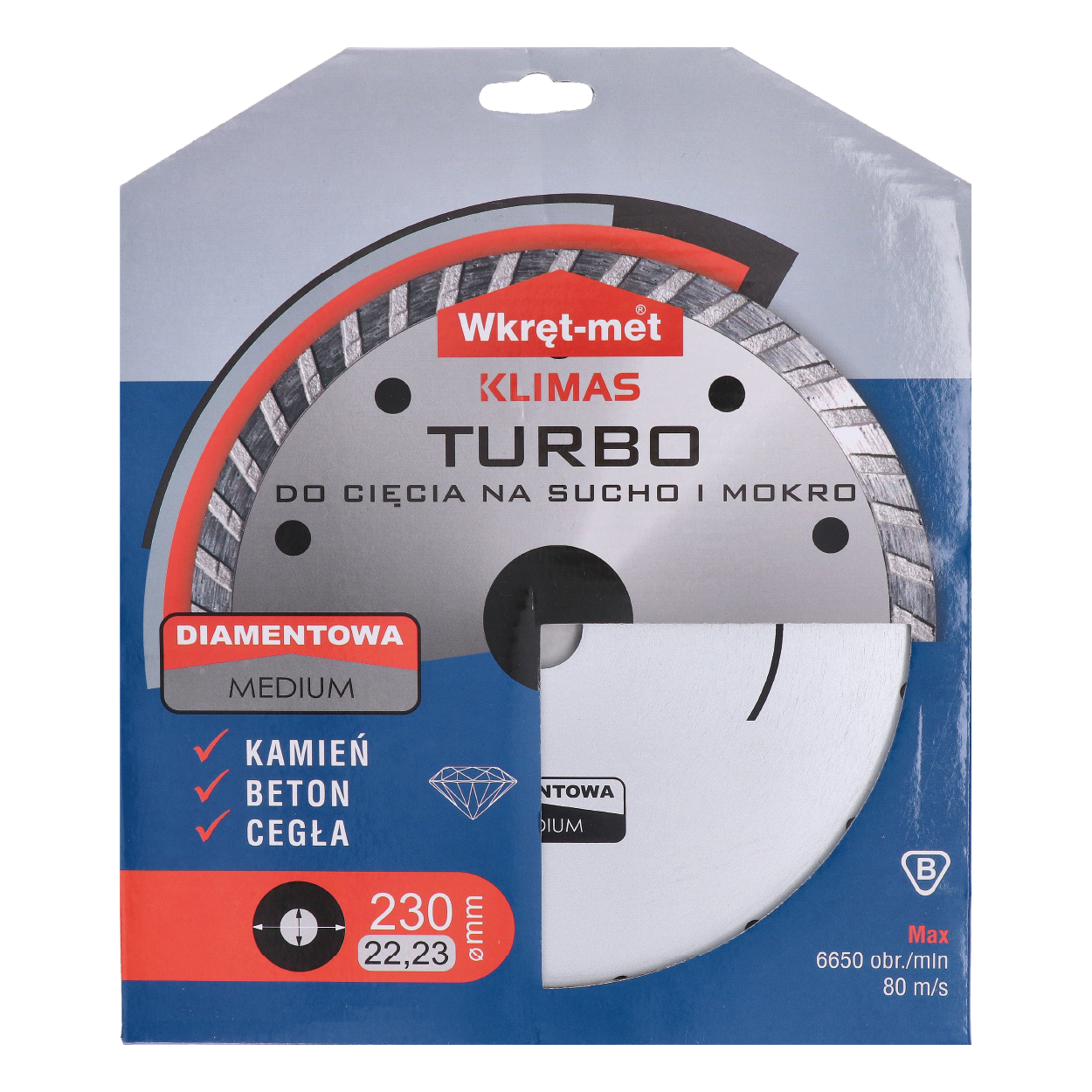 Turbo diamantový kotúč 230 x 2,6 x 22 mm