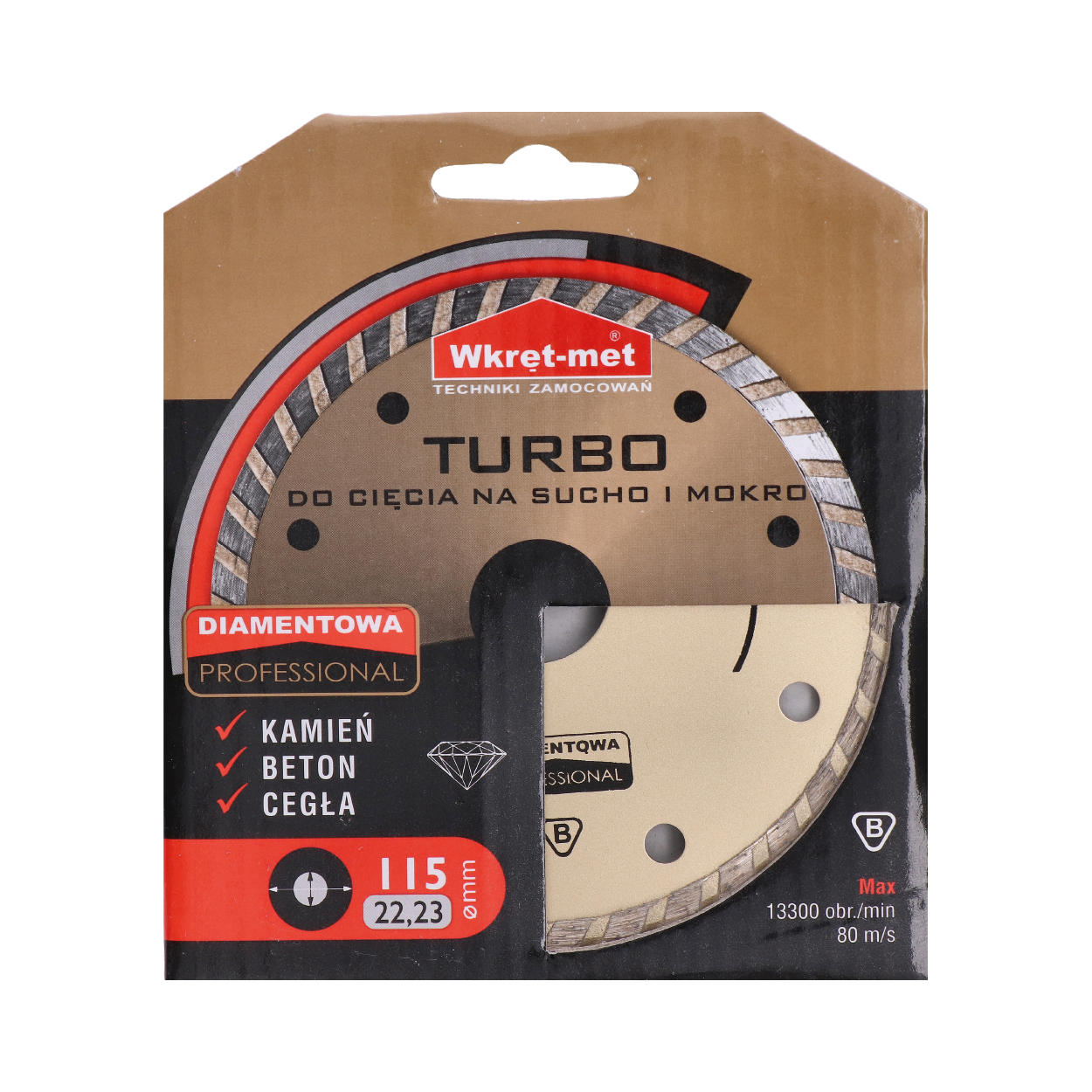 Turbo diamantový kotúč 115 x 2,2 x 22 mm