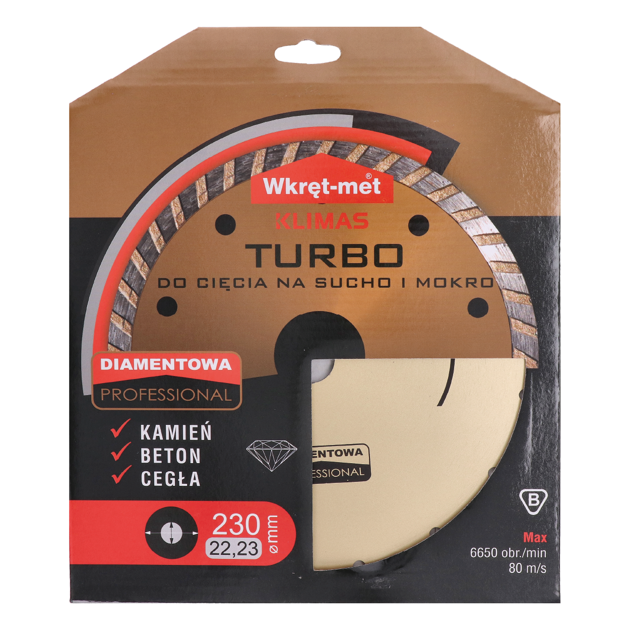 Turbo diamantový kotúč 230 x 2,6 x 22 mm