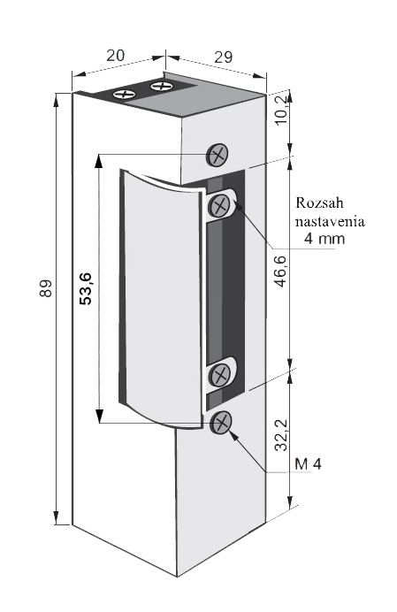 Elektrozámok 12 - 24 V AC/DC obojstranný