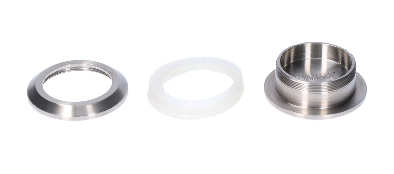 Madlo na dvere ø 58 mm, sklo 8 - 12 mm, brúsená AISI 304