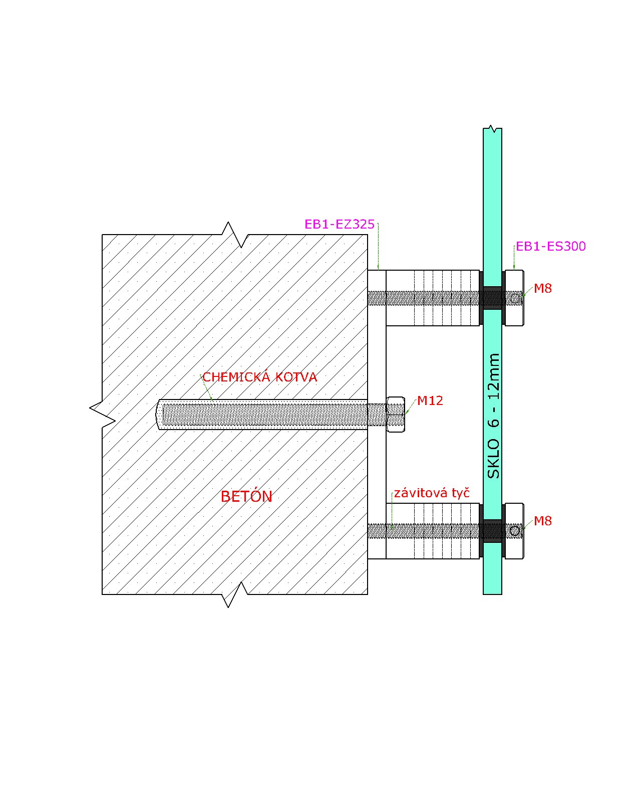 Vrchný úchyt ø 30 mm/M8, brúsená nerez AISI 304