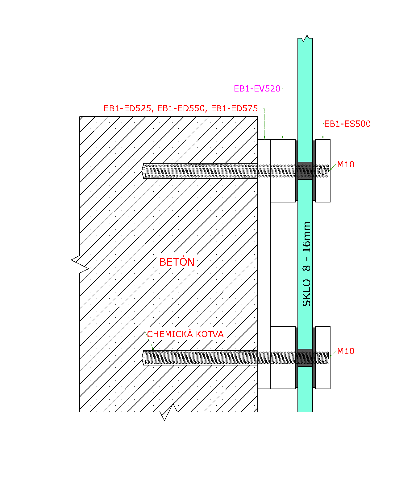 Prechod na vymedzenie vzdialenosti, ø 50 mm, AISI 304