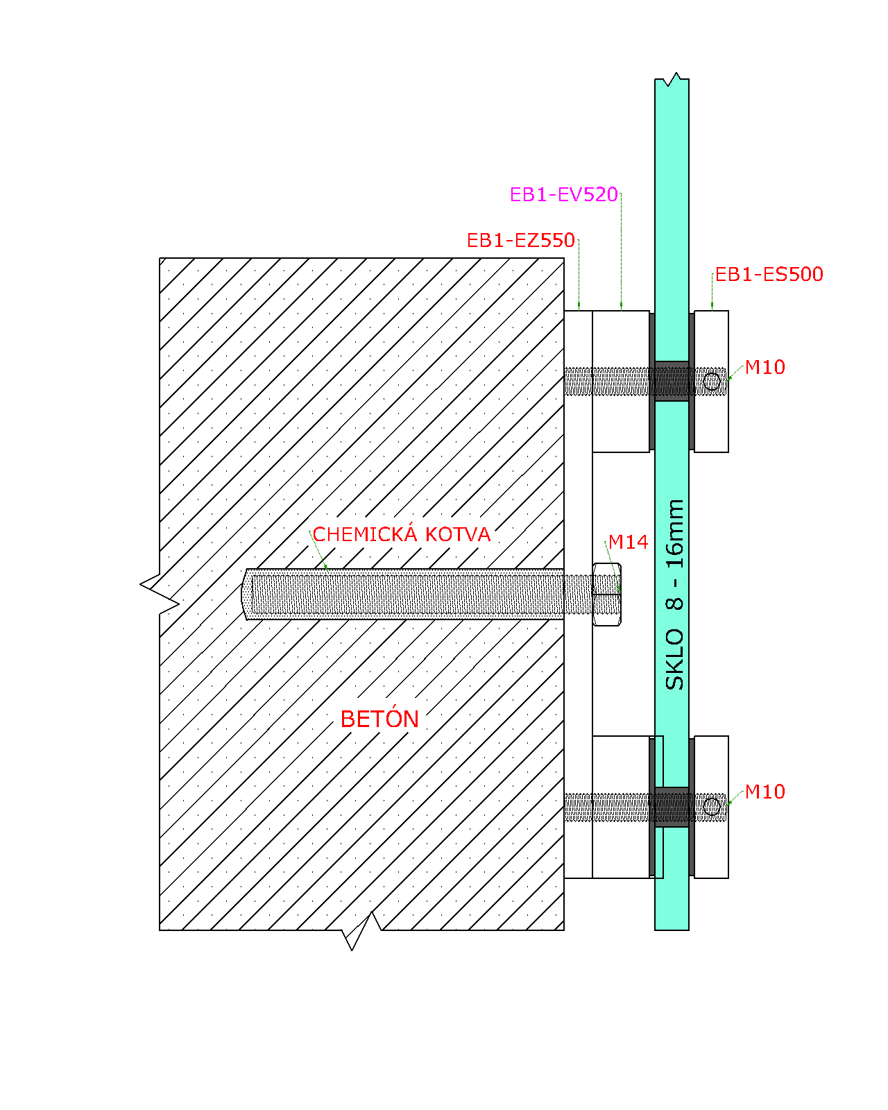 Prechod na vymedzenie vzdialenosti, ø 50 mm, AISI 304
