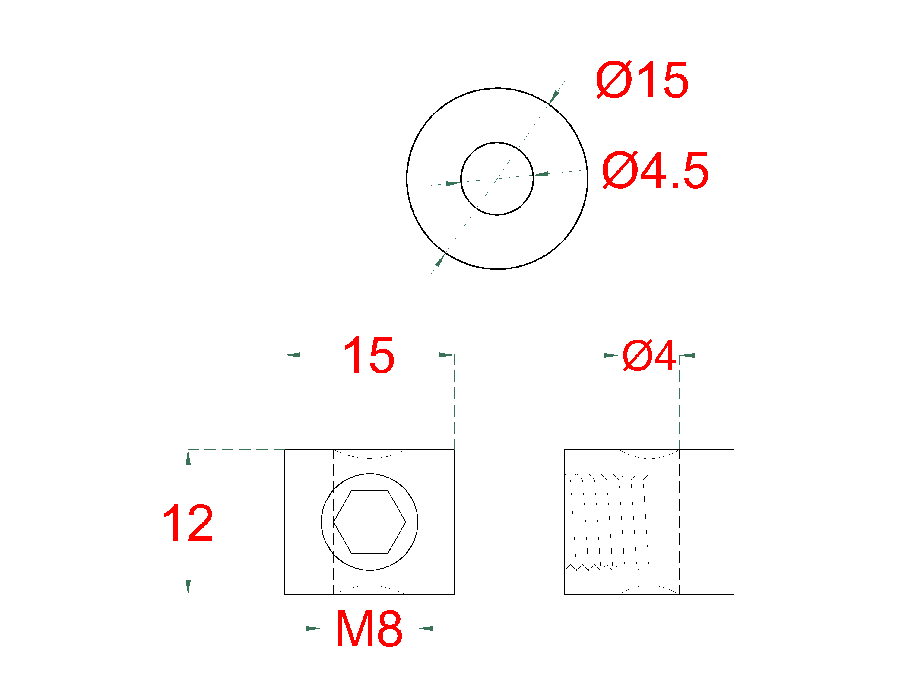 Úchyt pre lanko ø 2 - 4 mm, brúsená nerez AISI 304