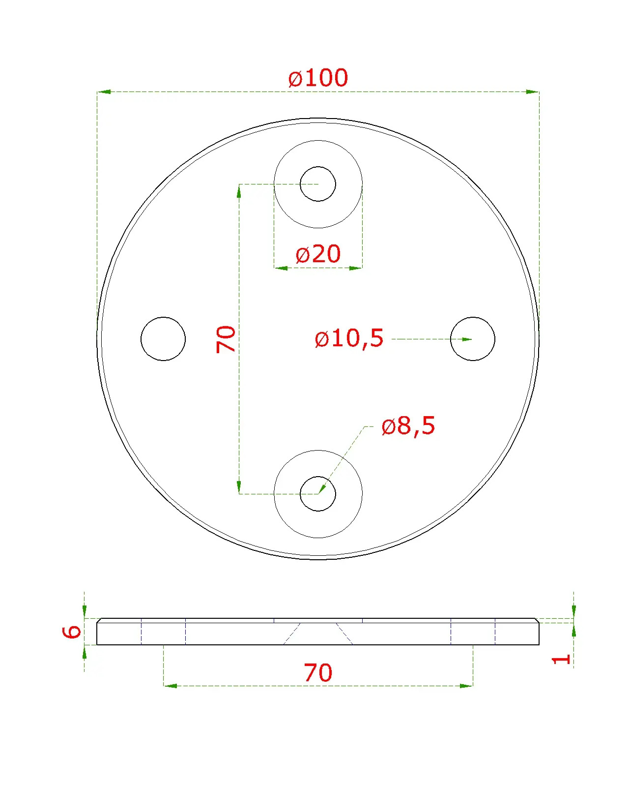 Úchyt na bočné kotvenie stĺpu ø 42,4 mm, brúsená AISI 316