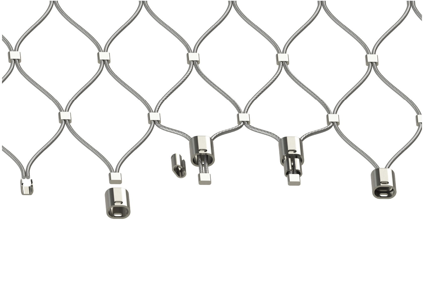 Lisovacie púzdro pre dve ø 3 mm lanká s okom AISI 316