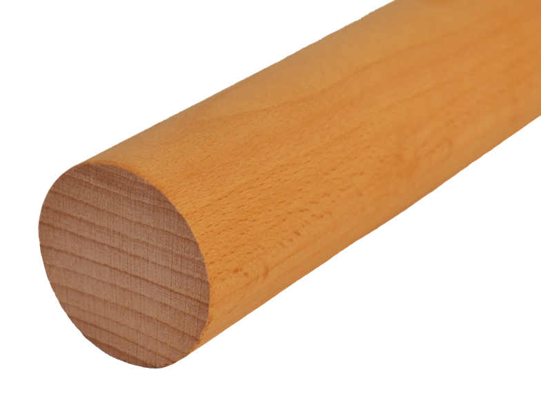 Drevený profil ø 42 x 2000 mm, buk, brúsený, bez náteru