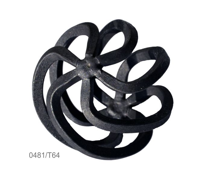 Guľa točená 70 x 70 mm, štvorhran 6 x 6 mm