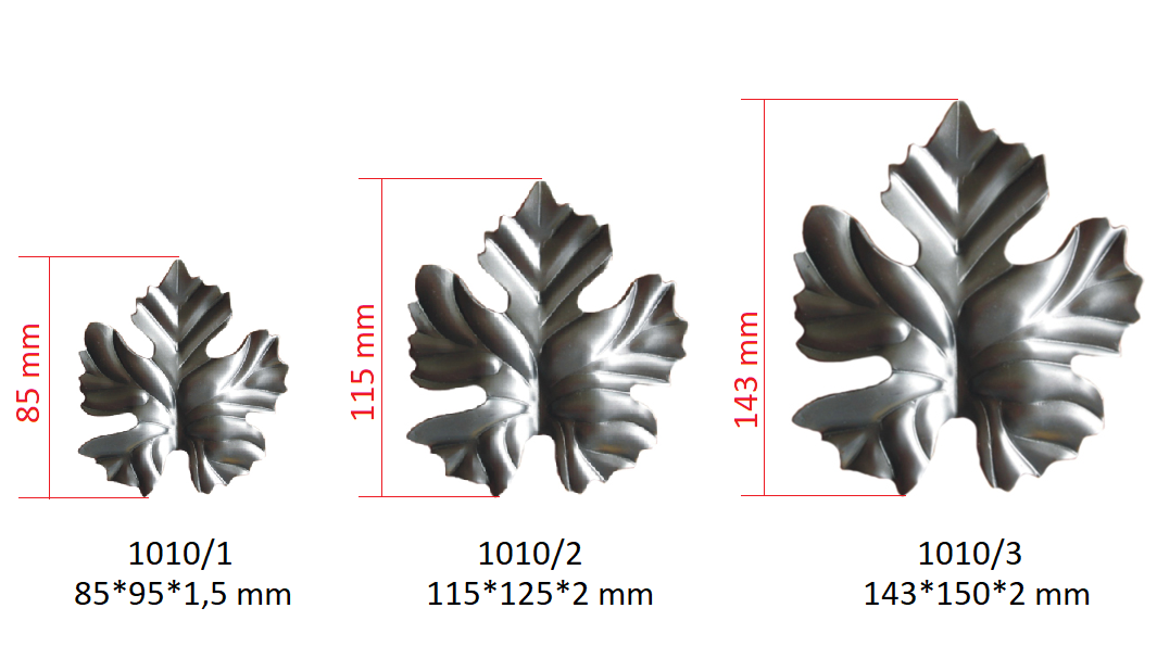 List hroznový 143 x 150 x 1,3 mm
