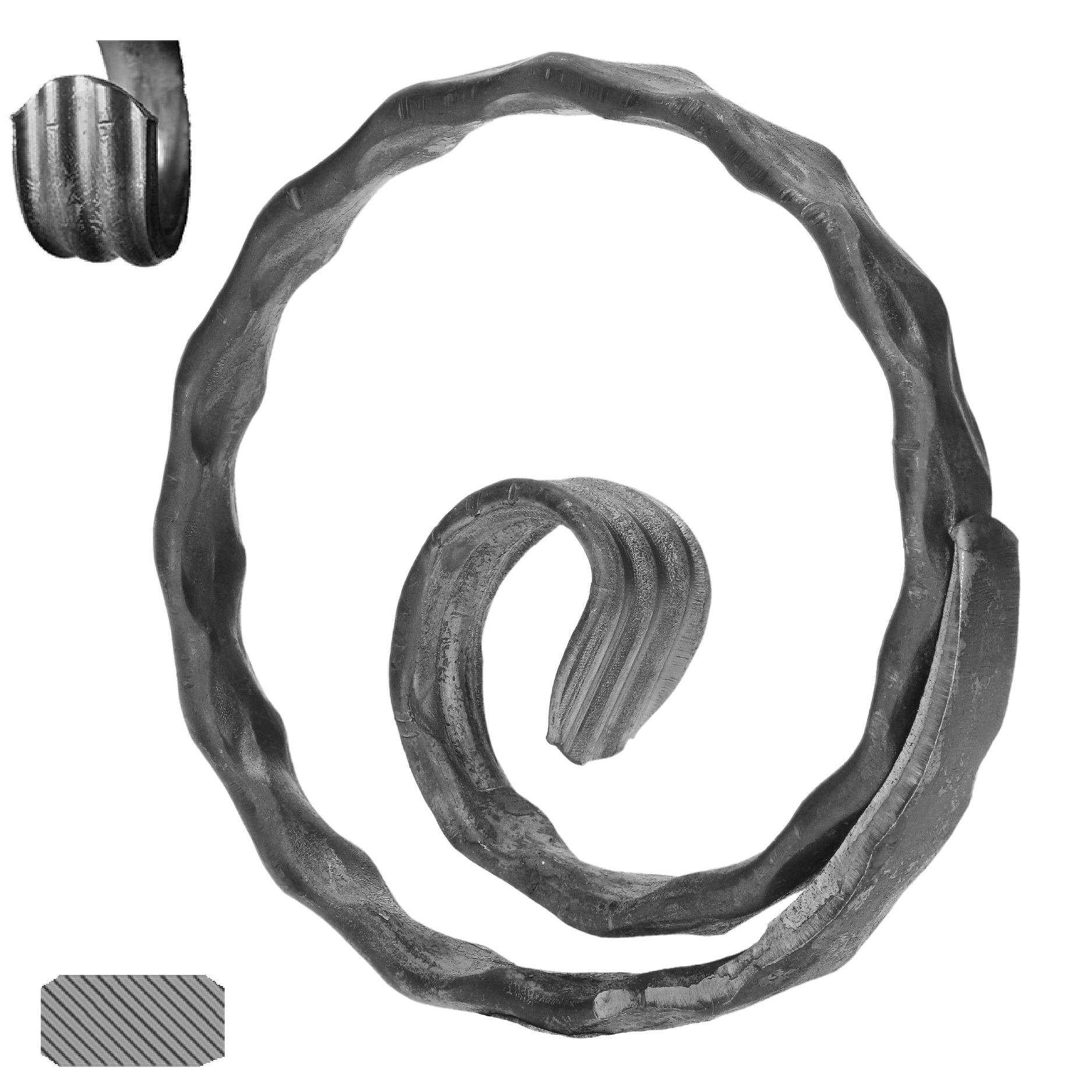 Kruh ø 120 mm, 12 x 6 mm, zdobený, široké rozkutie