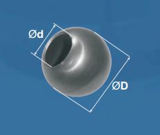Guľa dutá ø 40 x 2 mm, otvor ø 21 mm
