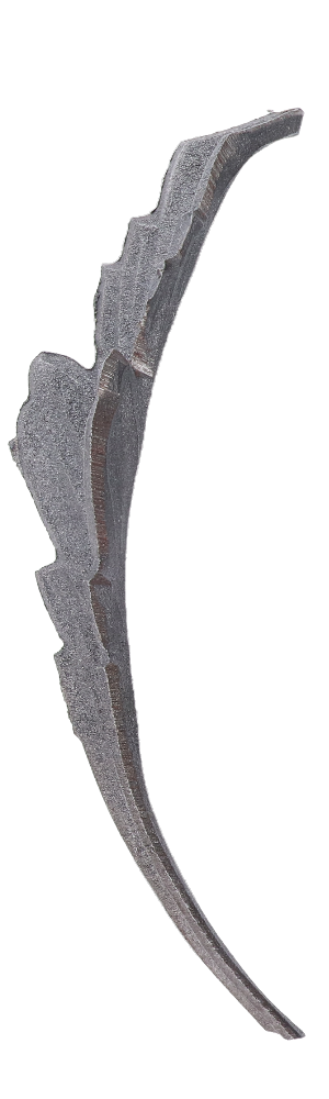 DOPREDAJ list 280 x 50 x 4 mm, ohnutý, odliatok