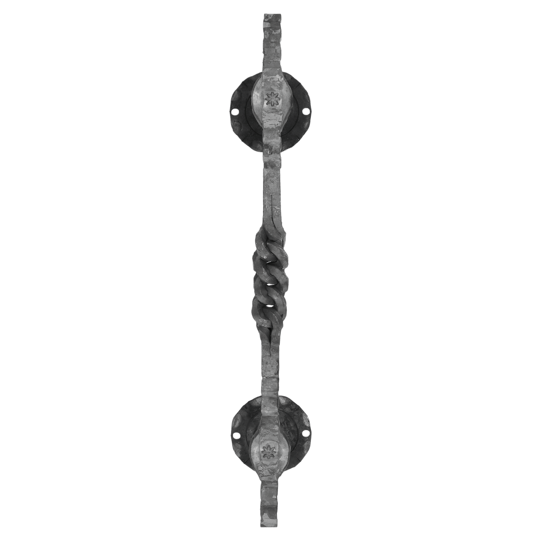 Úchyt kovaný 380 x 74 mm, odsadenie 61 mm, bez úpravy