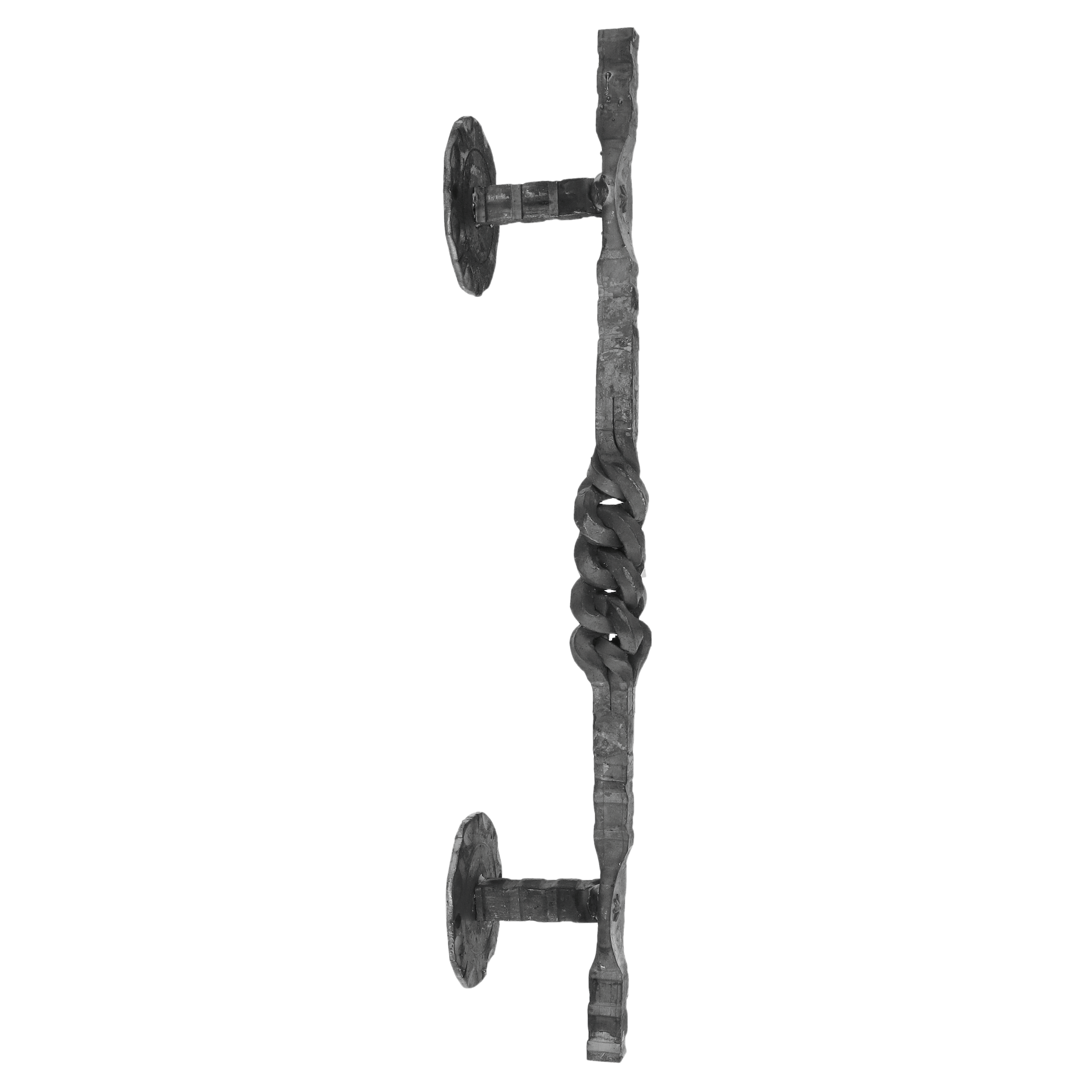 Úchyt kovaný 380 x 74 mm, odsadenie 61 mm, bez úpravy