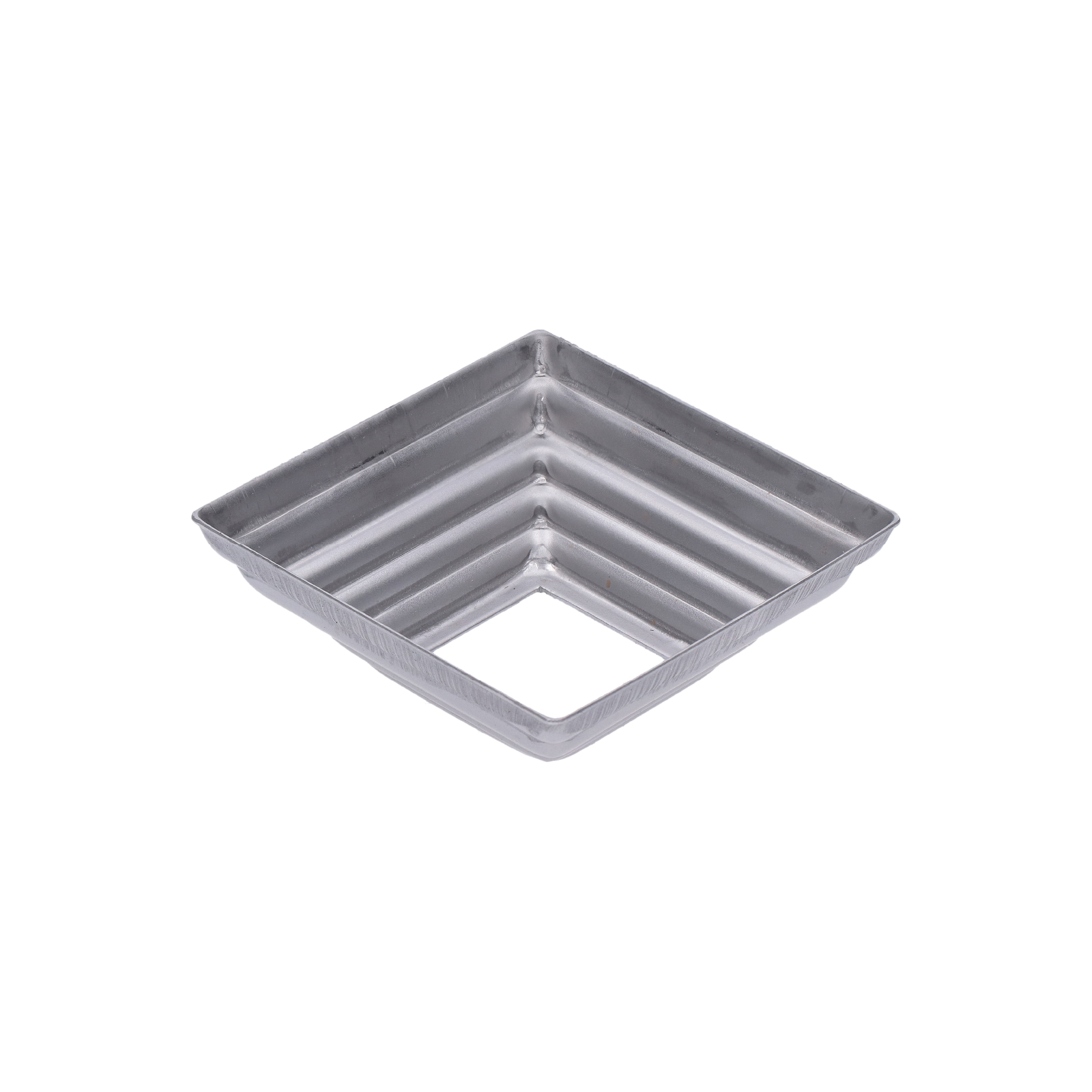 Krytka plechová, 90 x 90 x 29 mm, diera 32 x 32 mm, výlisok