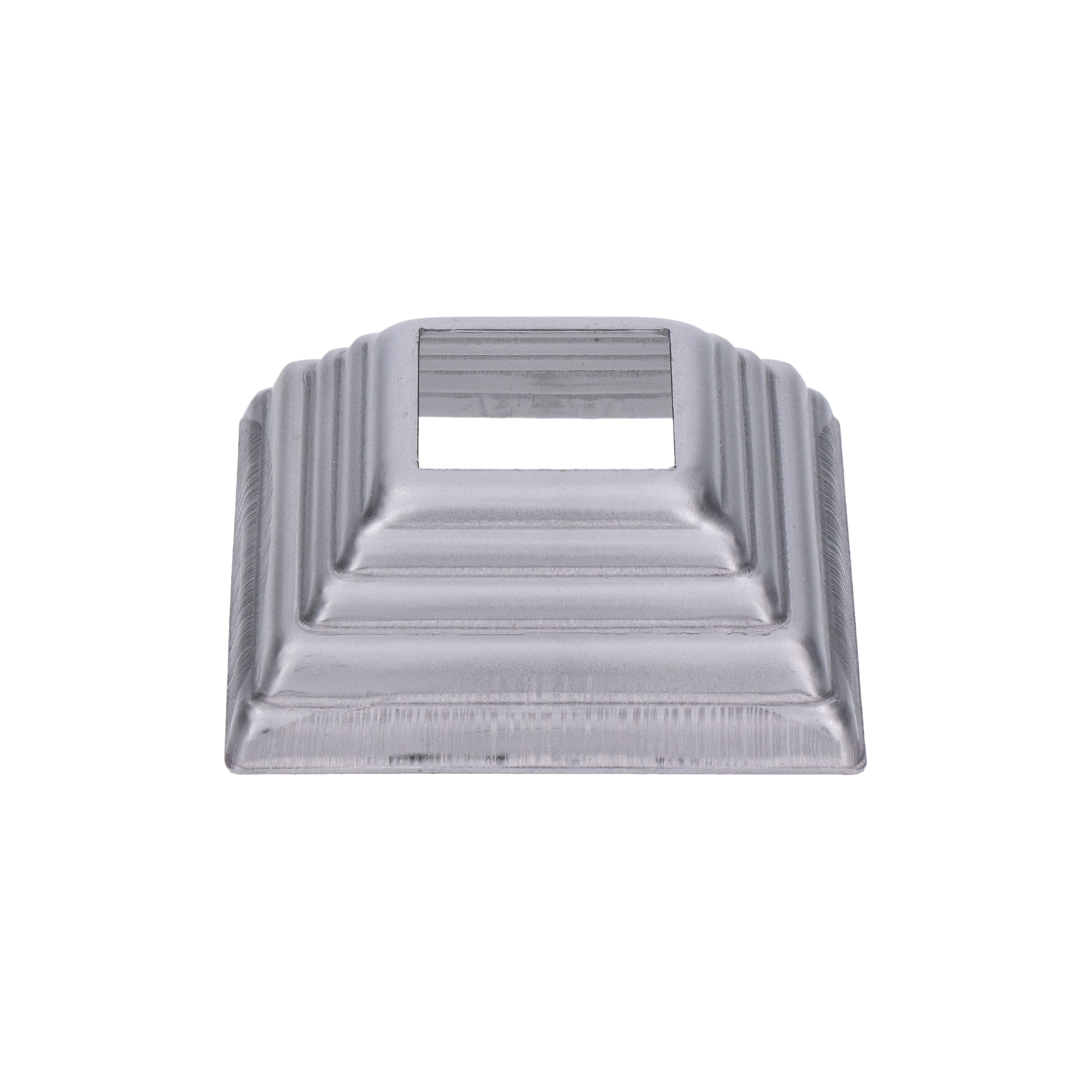 Krytka plechová, 90 x 90 x 29 mm, diera 32 x 32 mm, výlisok