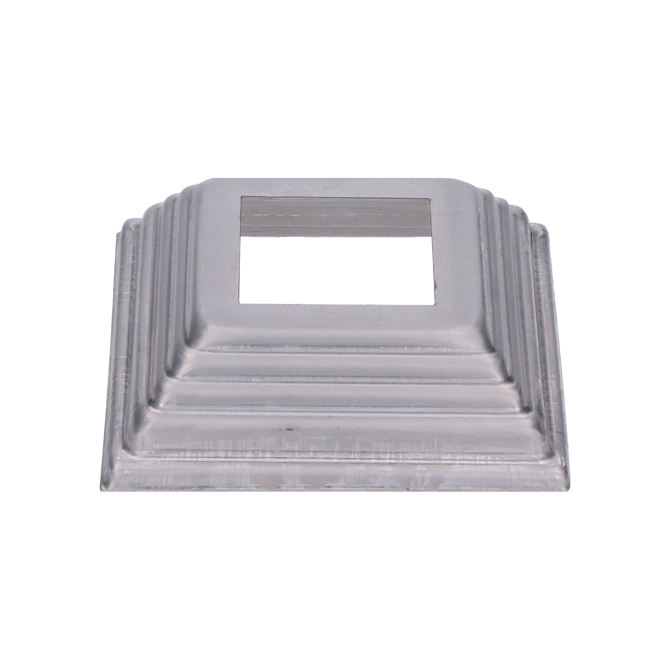 Krytka, plech, 100 x 100 x 29 mm, diera 42 x 42 mm, výlisok