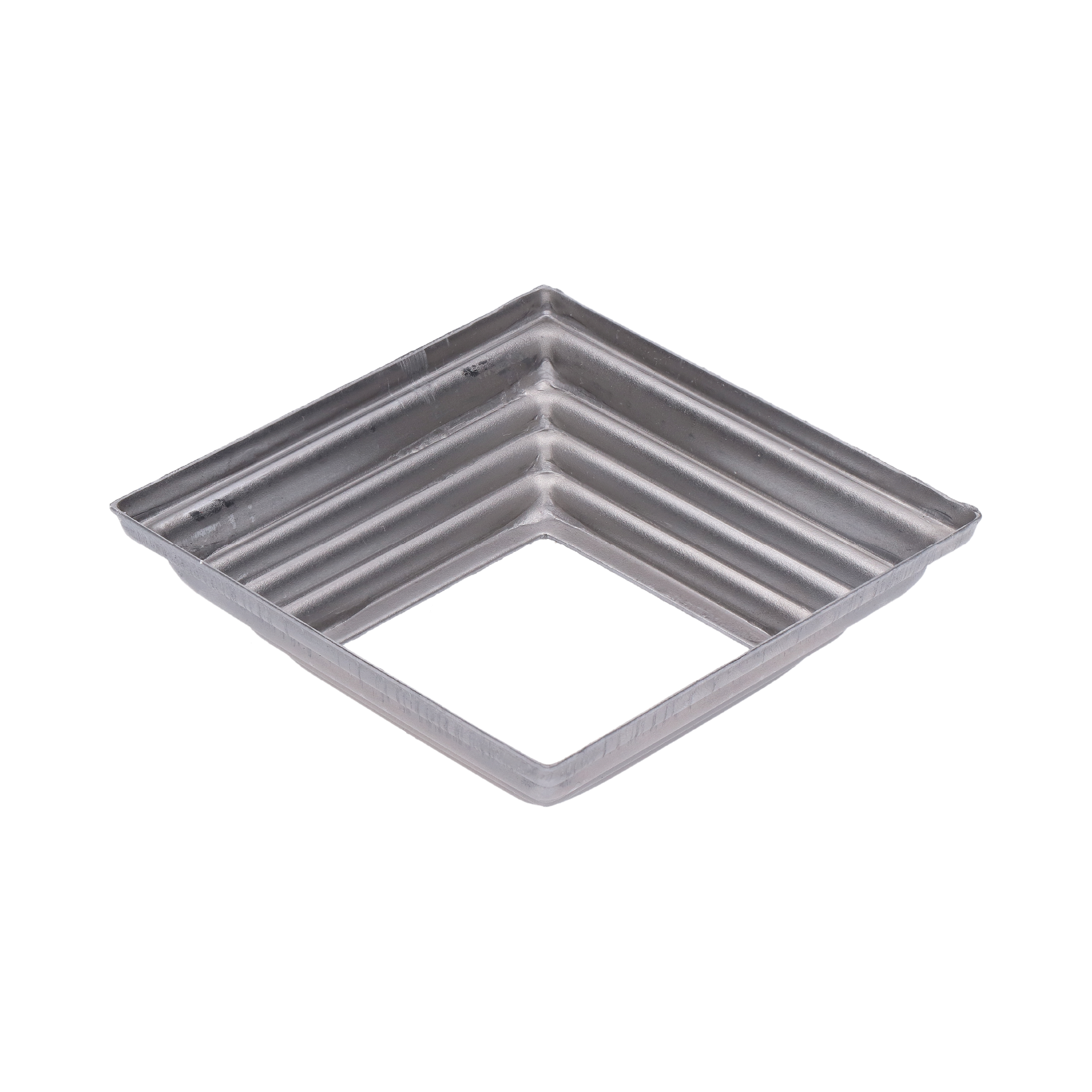 Krytka, plech, 100 x 100 x 29 mm, diera 52 x 52 mm, výlisok