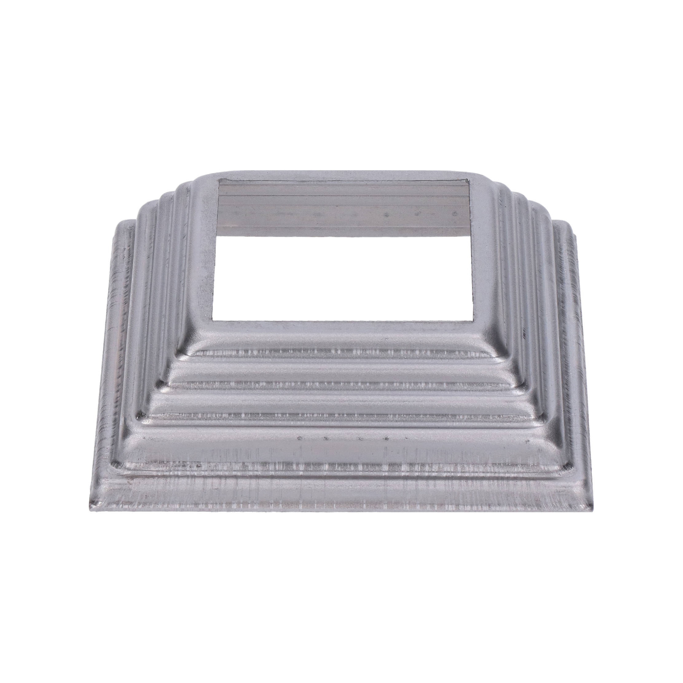 Krytka, plech, 100 x 100 x 29 mm, diera 52 x 52 mm, výlisok