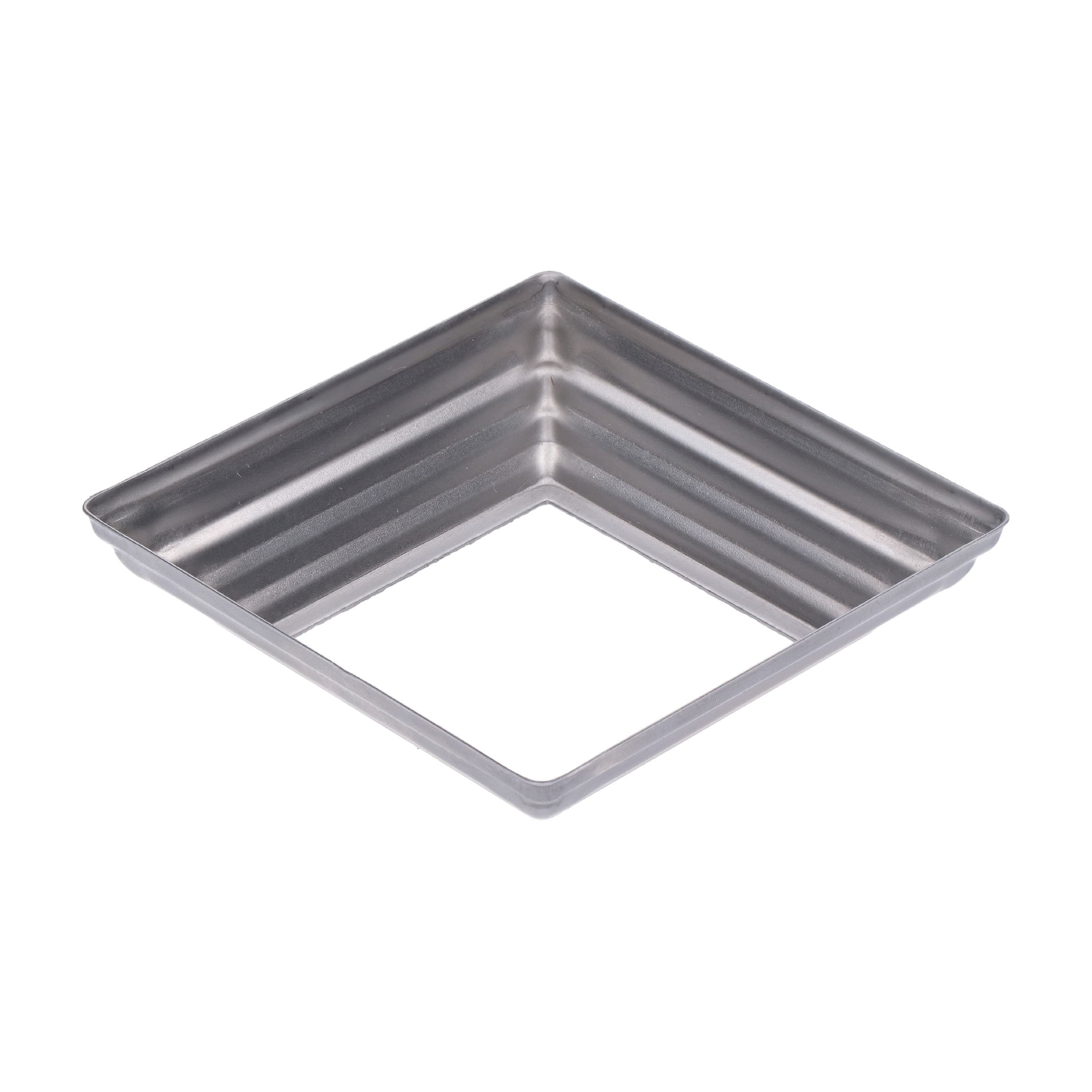 Krytka, plech, 100 x 100 x 29 mm, diera 60 x 60 mm, výlisok