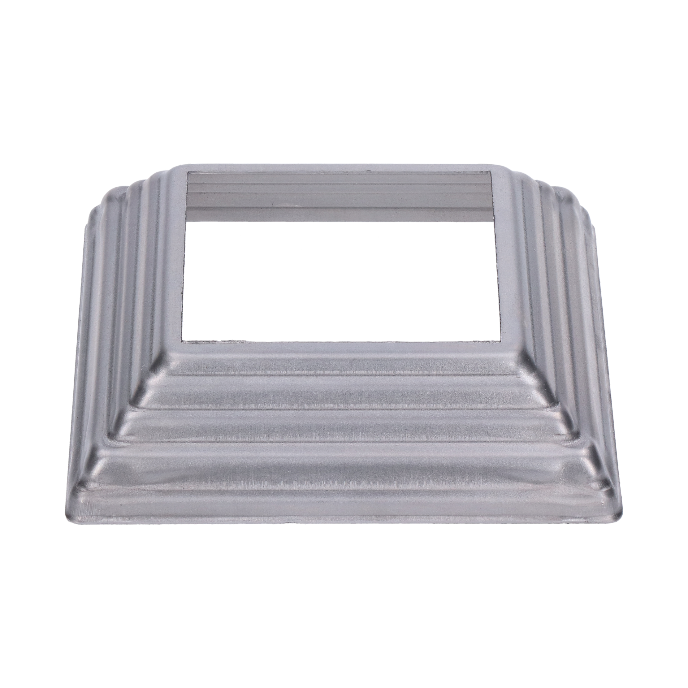 Krytka, plech, 100 x 100 x 29 mm, diera 60 x 60 mm, výlisok