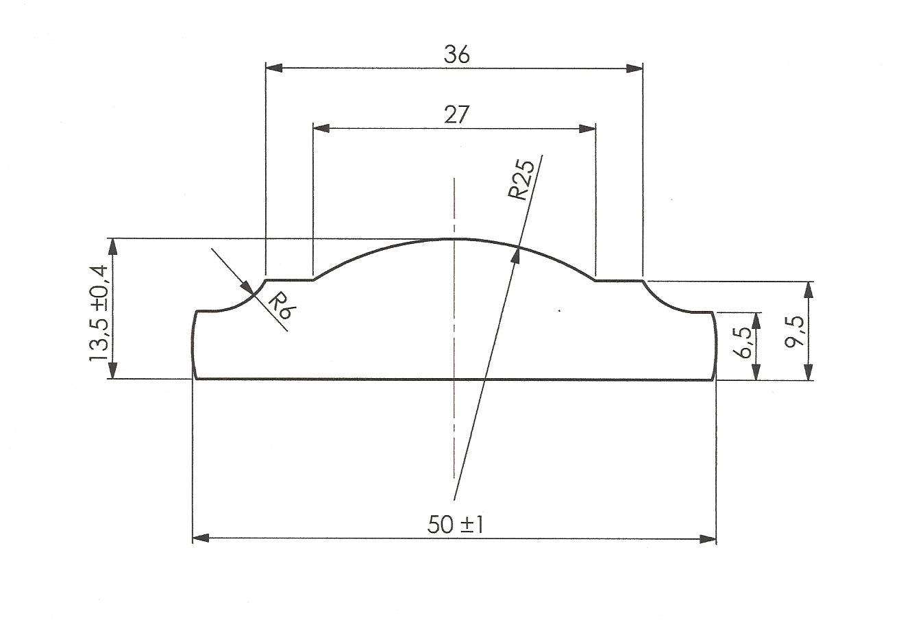 Madlo 50 x 15 x 3000 mm