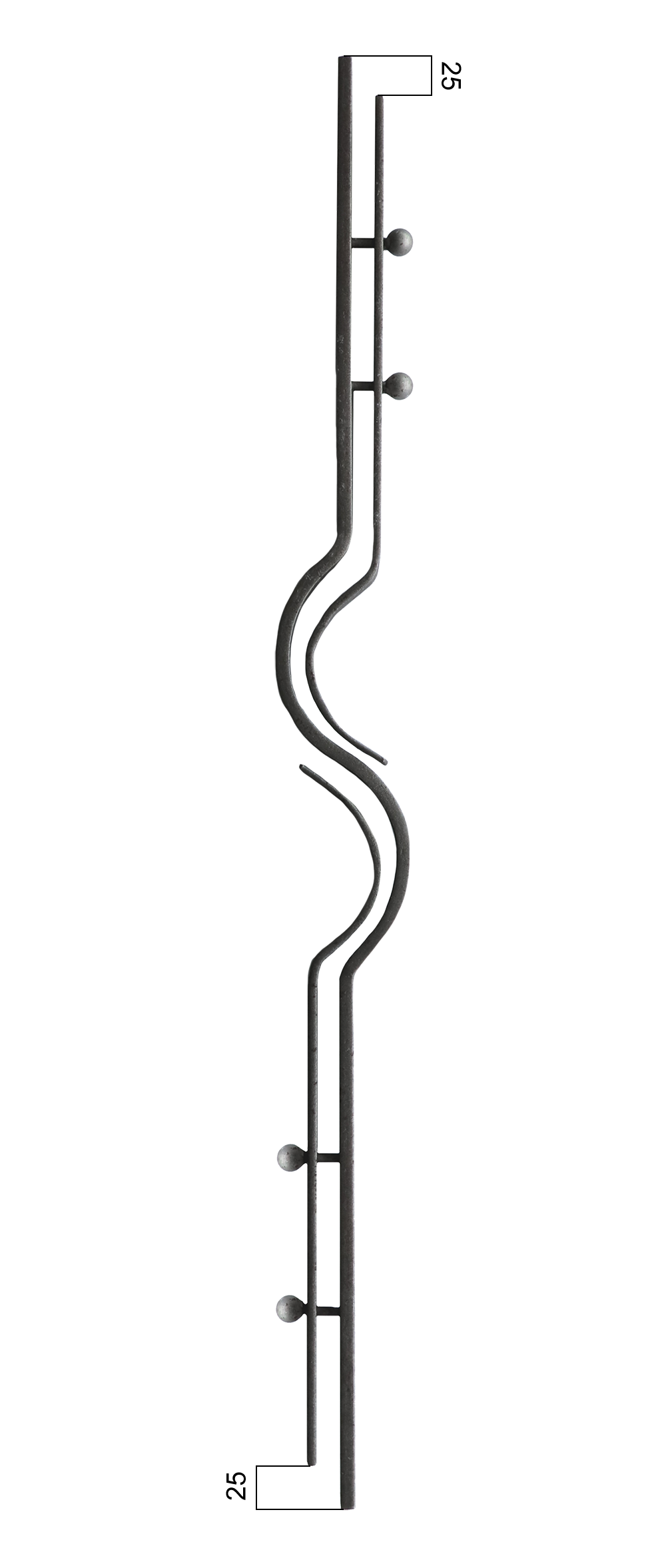 DOPREDAJ tyč 1000 x 100 mm, 20 x 10 mm, 20 x 6 mm