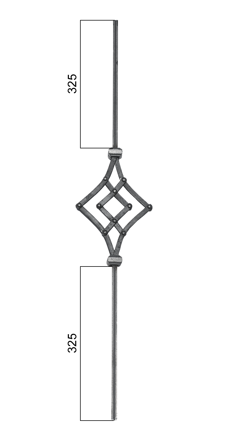 DOPREDAJ tyč 12 x 12 x 900 mm, ornament 280 x 180 mm