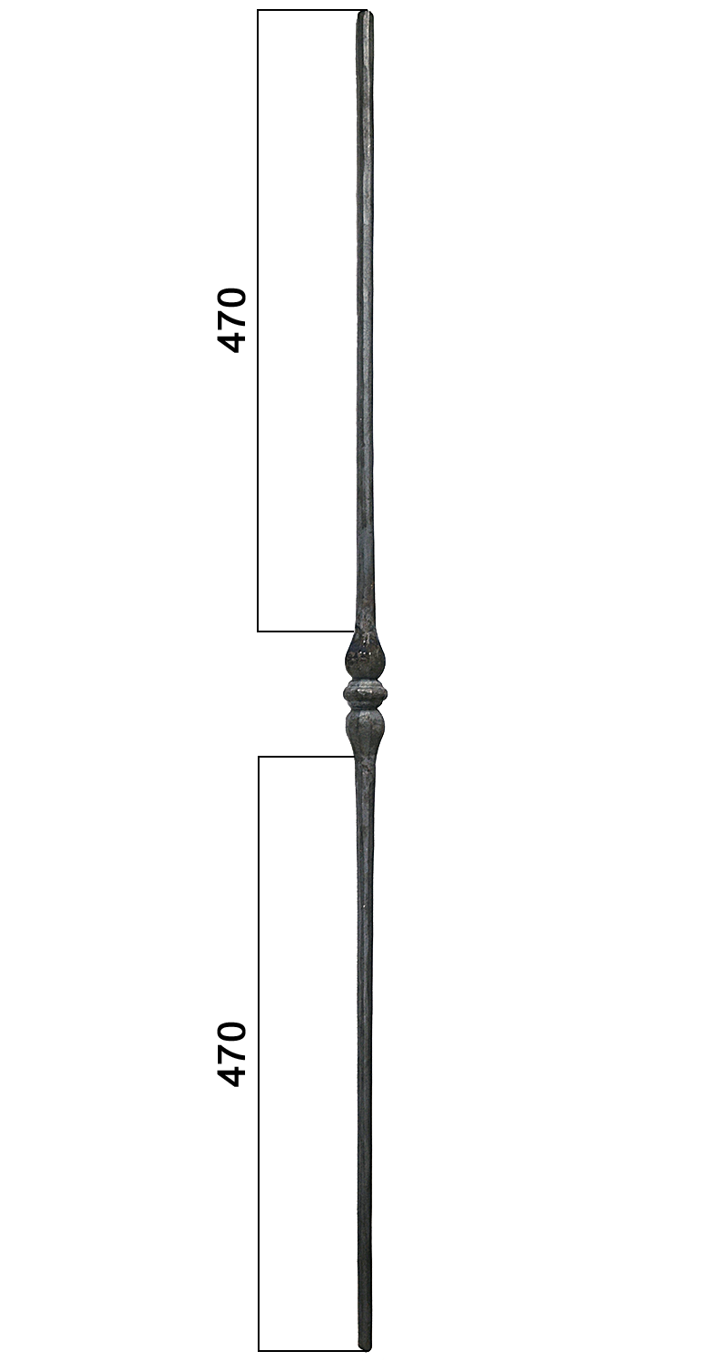 Tyč kruhová ø 14 mm, zdobená 1050 x 35 mm