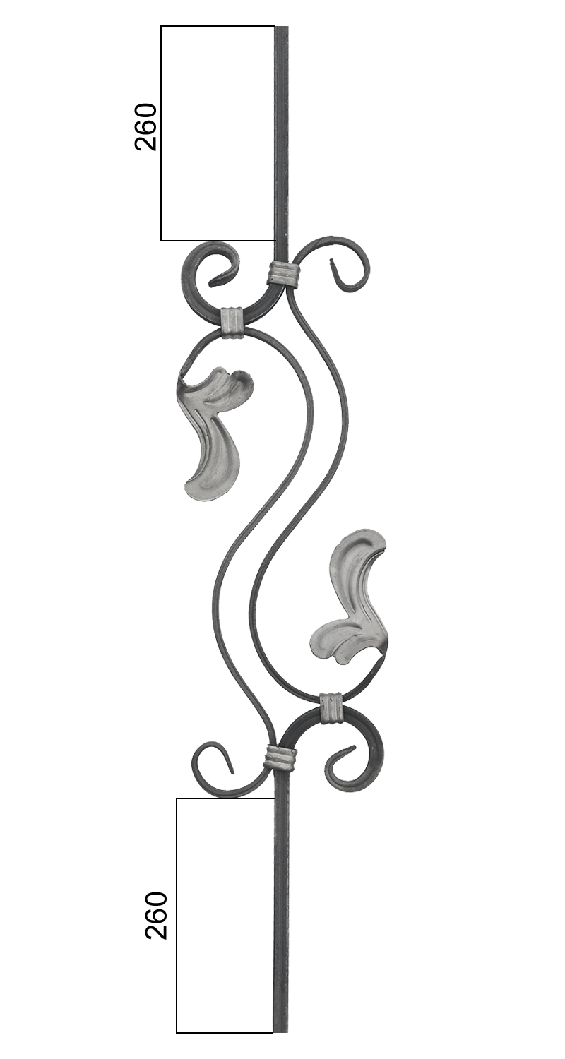 Tyč 12 x 12 x 960 mm, ornament 440 x 150 mm
