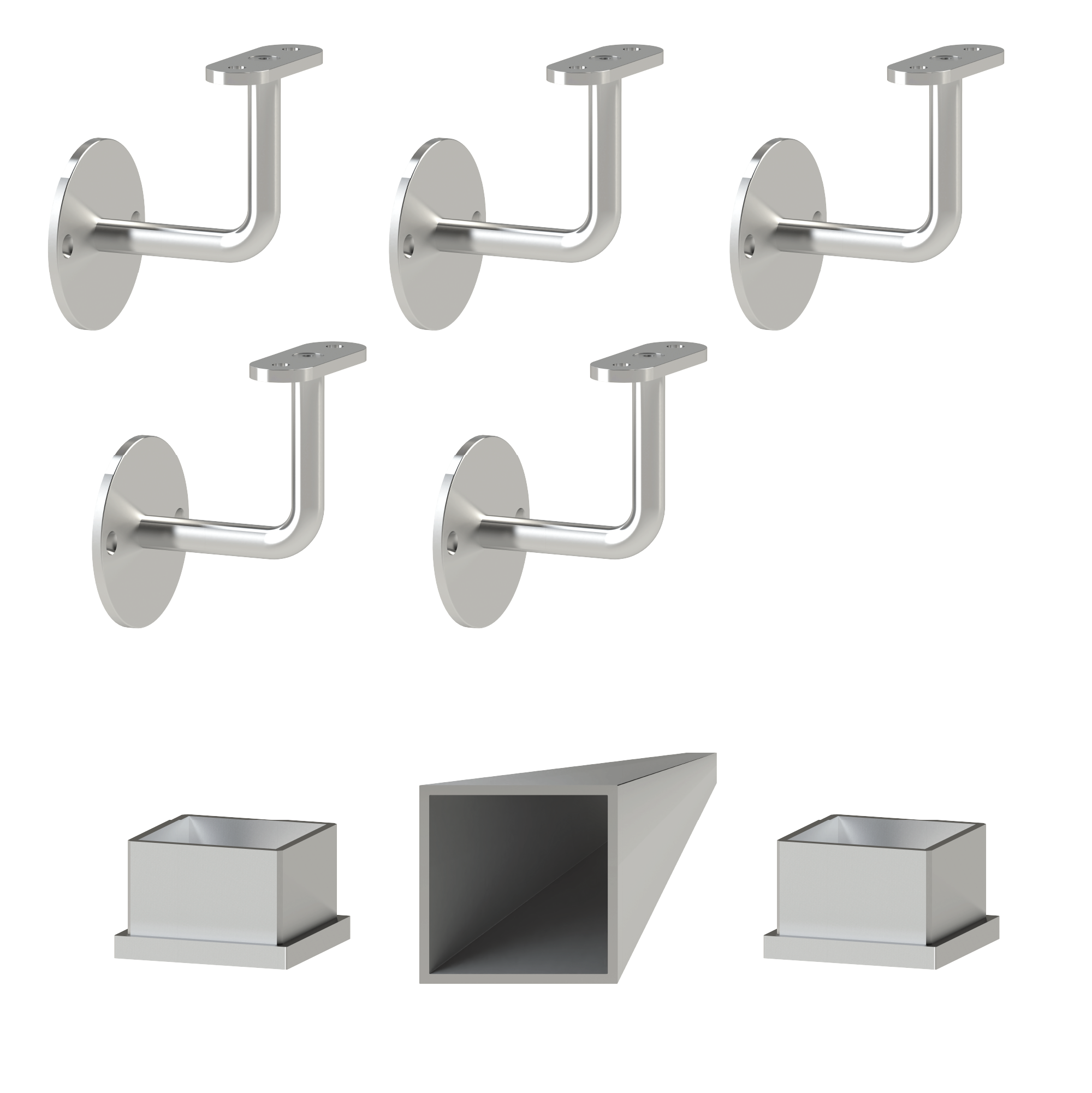 Madlo 40 x 40 x 3750 mm, brúsená nerez AISI 304