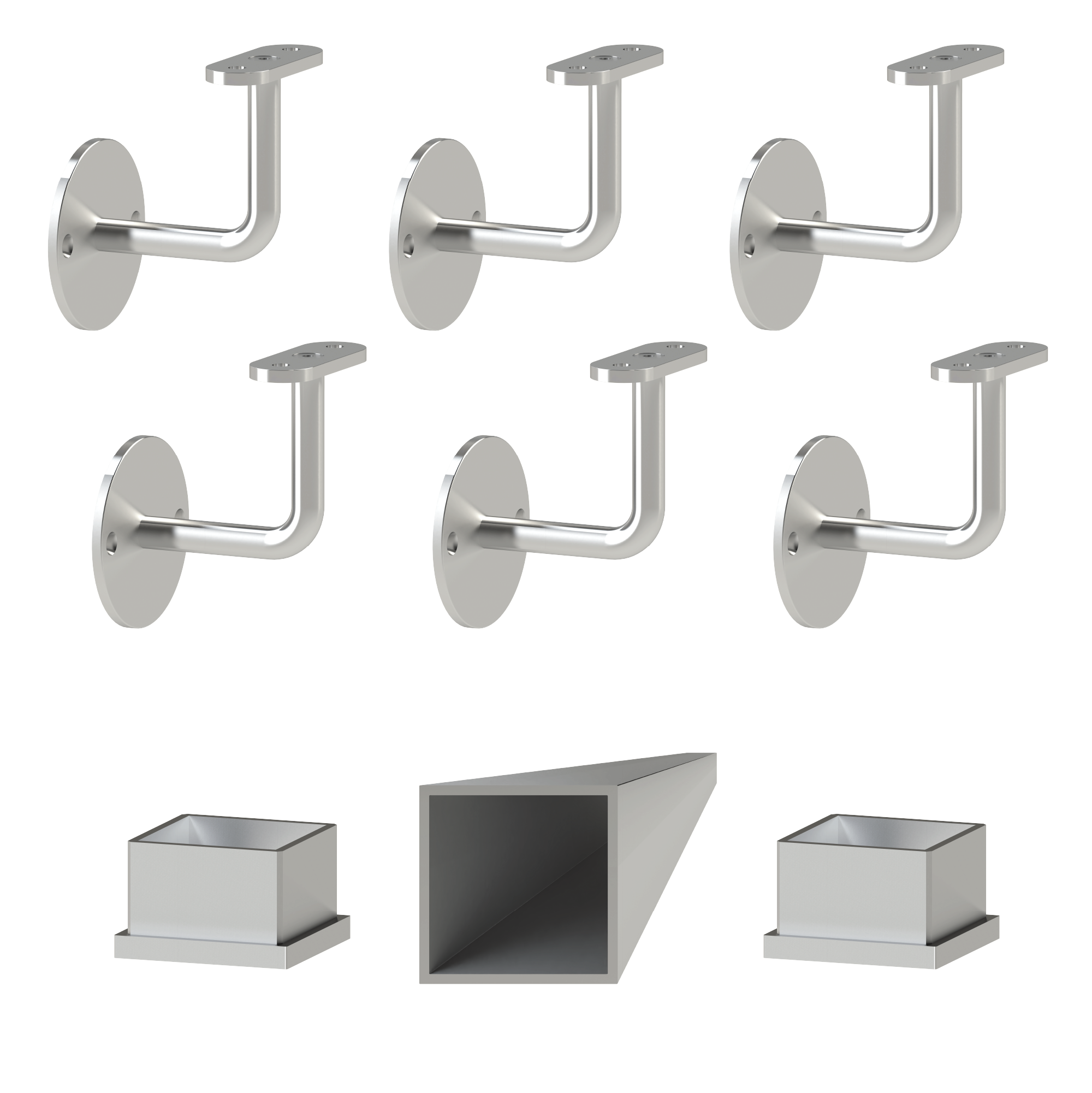 Madlo 40 x 40 x 6000 mm, brúsená nerez AISI 304