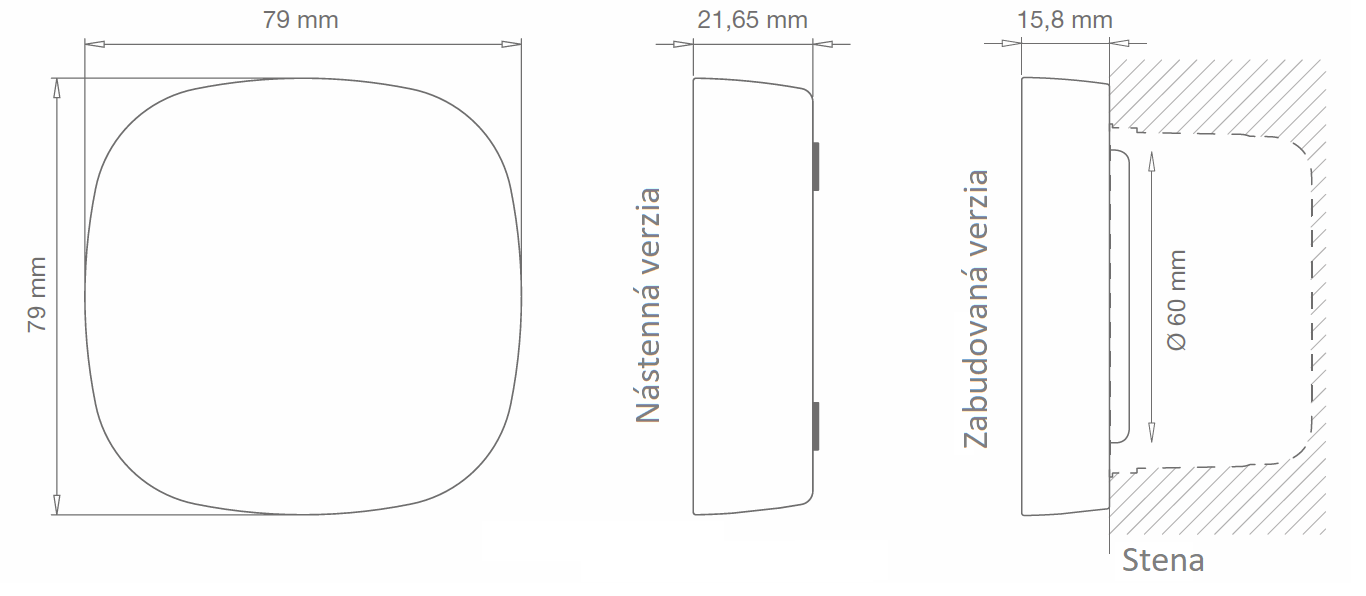 900EGKTB1 tlačítkový káblový spínač, LED RGB, nutné 9 EGKD2