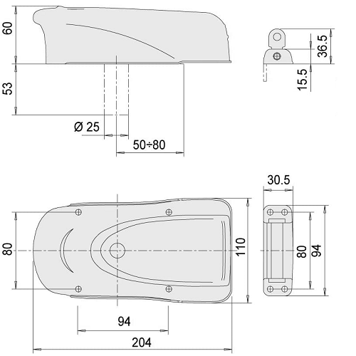 900ELS-C elektrozámok 12 V pre krídlové brány do 2000 kg