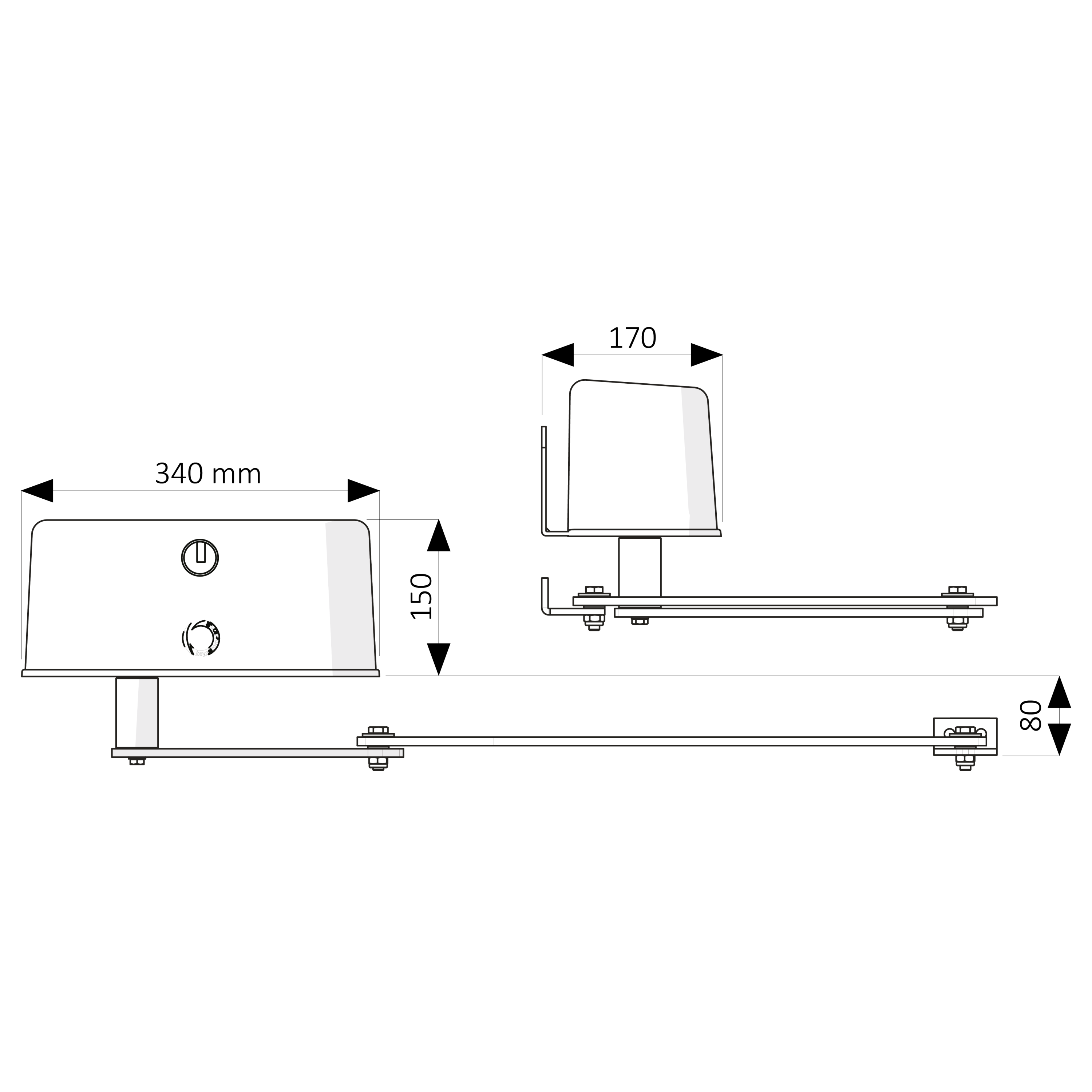 900KSN52KS MEWAKIT3 ramenový pohon brány do 4 m/krídlo