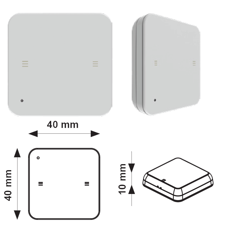 900TO1M vysielač 1-kanál, dotykový, 433 MHz, plávajúci kód