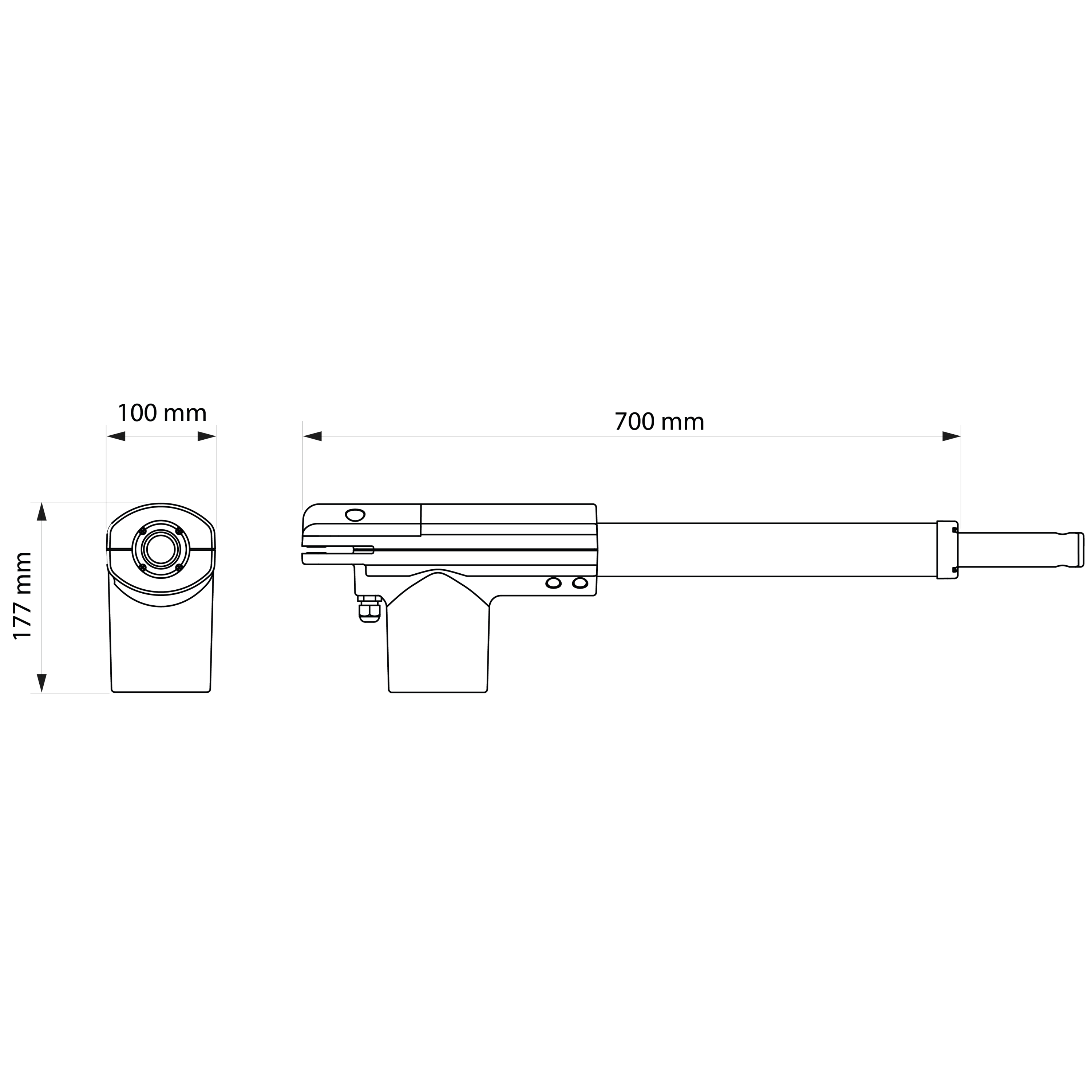 TOO3024KLT sada pohonov pre dvojkrídlovú bránu do 3 m/krídlo