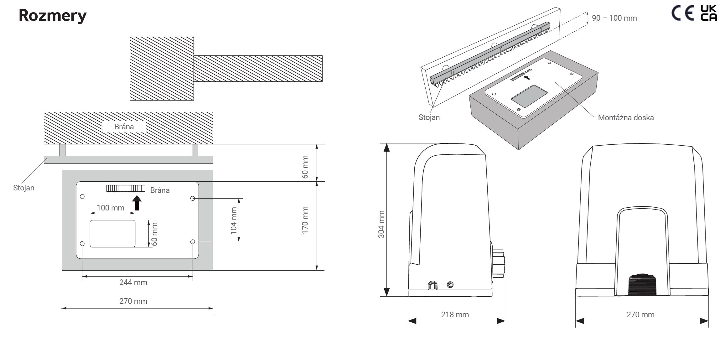 LiftMaster sada pre posuvnú bránu do 1000 kg