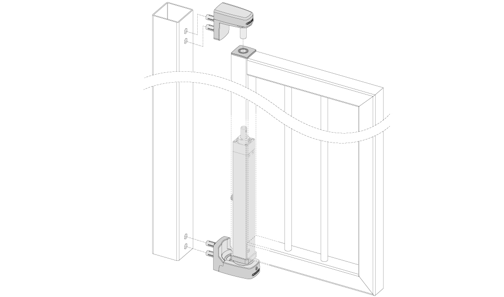 Hydraulický zatvárač pre krídlové brány do 150 kg/1,5 m