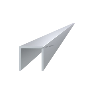 U profil 30x50x30x3mm,dĺžka 6000mm, materiál EN AW-6060 T66, prírodný hliník bez povrchovej úpravy, cena za kus